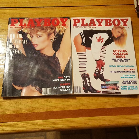 2 Vintage 1988 Playboy Magazines